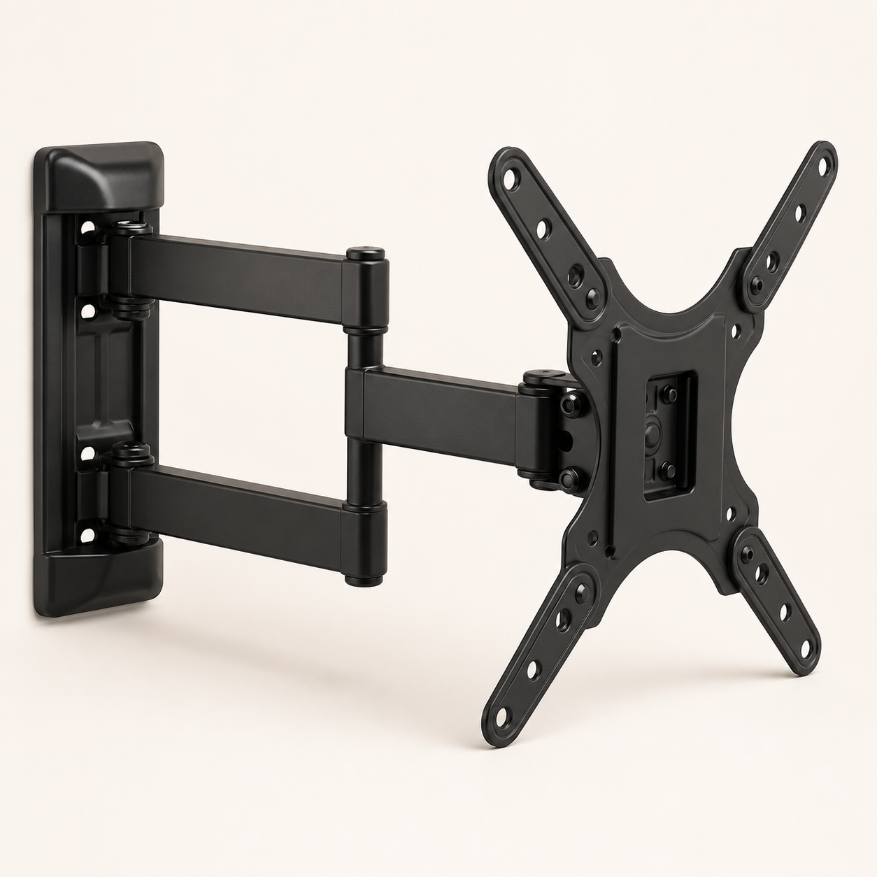 Full-motion articulated TV wall mount